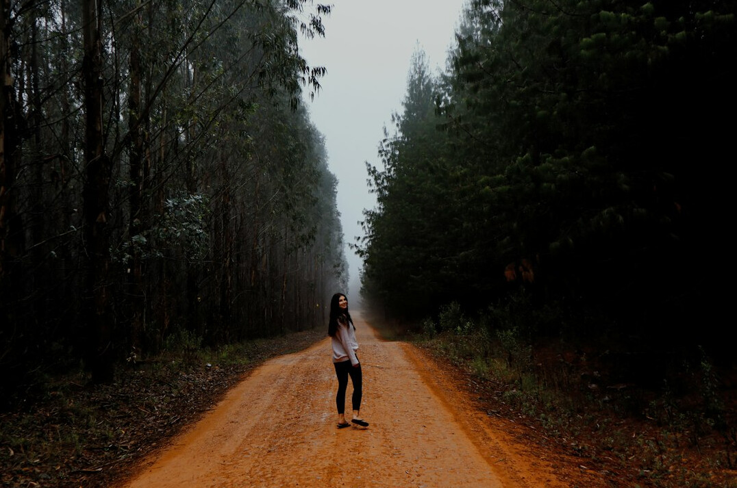 woman walking in nature